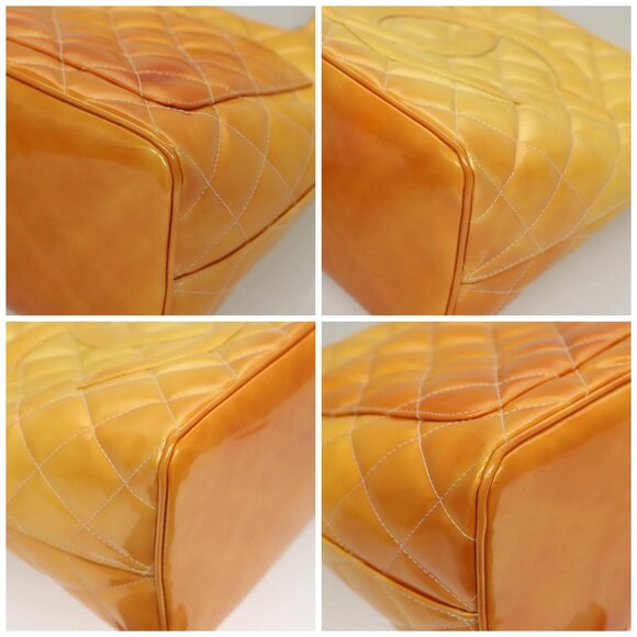 CHANEL Matelasse Reprint Tote Bag Enamel Yellow CC Auth yk18799 - Picture 16 of 16